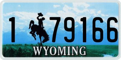 WY license plate 179166