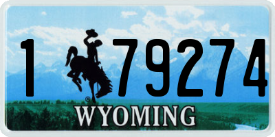 WY license plate 179274