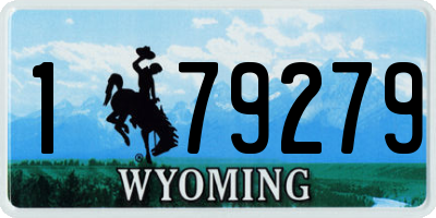 WY license plate 179279