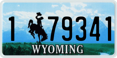 WY license plate 179341