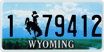 WY license plate 179412