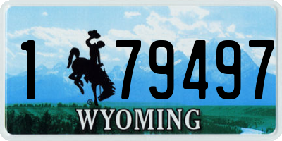 WY license plate 179497