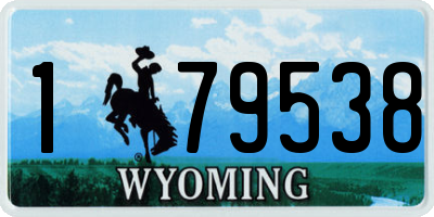 WY license plate 179538