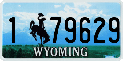 WY license plate 179629