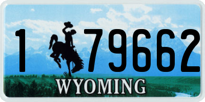 WY license plate 179662