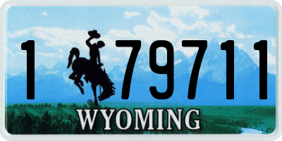 WY license plate 179711