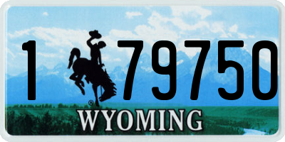 WY license plate 179750