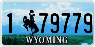 WY license plate 179779