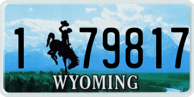 WY license plate 179817
