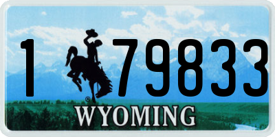 WY license plate 179833