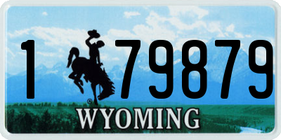 WY license plate 179879