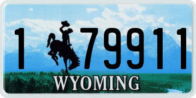 WY license plate 179911