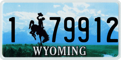 WY license plate 179912