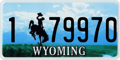 WY license plate 179970