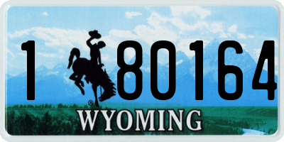 WY license plate 180164