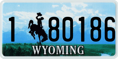WY license plate 180186