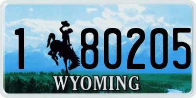WY license plate 180205
