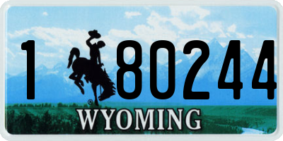 WY license plate 180244