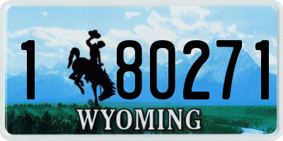 WY license plate 180271