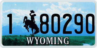 WY license plate 180290