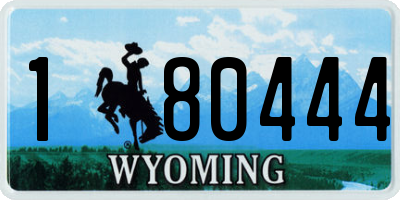 WY license plate 180444