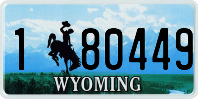 WY license plate 180449
