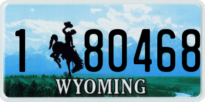 WY license plate 180468