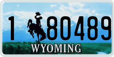 WY license plate 180489