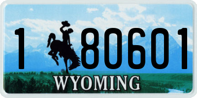 WY license plate 180601