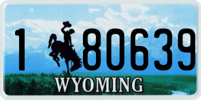 WY license plate 180639