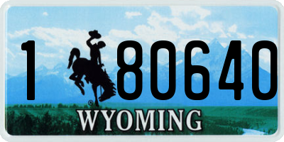 WY license plate 180640