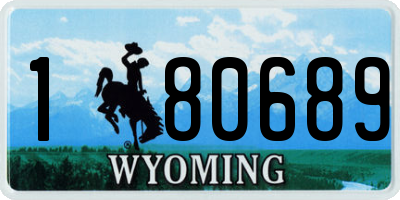 WY license plate 180689