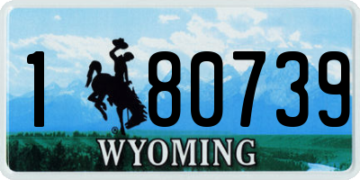 WY license plate 180739