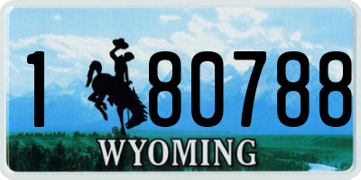 WY license plate 180788