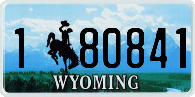 WY license plate 180841