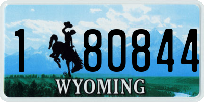 WY license plate 180844