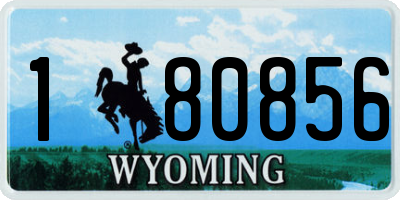 WY license plate 180856