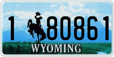 WY license plate 180861