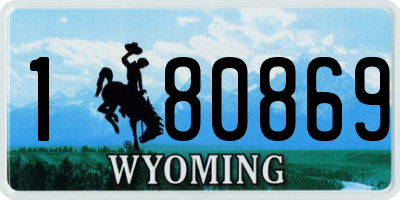 WY license plate 180869