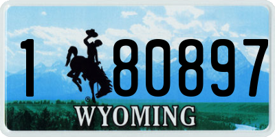 WY license plate 180897