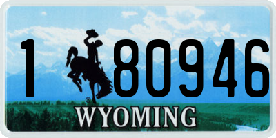 WY license plate 180946