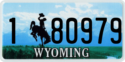 WY license plate 180979
