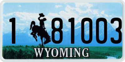 WY license plate 181003
