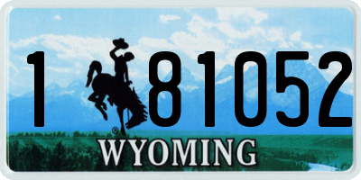 WY license plate 181052