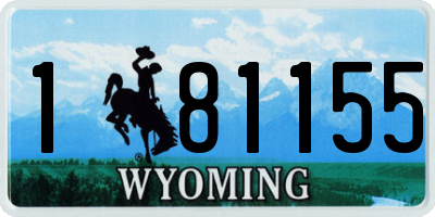 WY license plate 181155