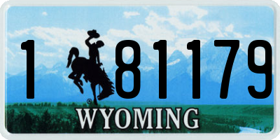 WY license plate 181179