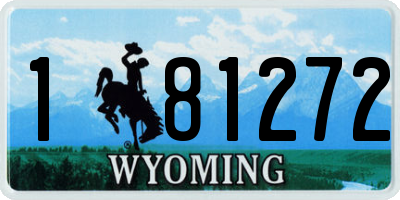WY license plate 181272