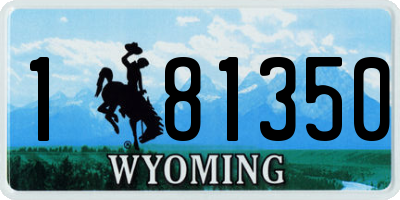WY license plate 181350