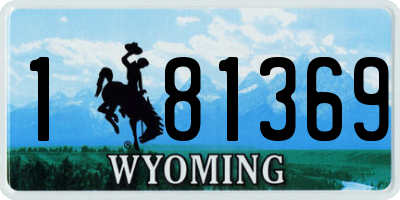 WY license plate 181369