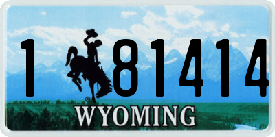 WY license plate 181414